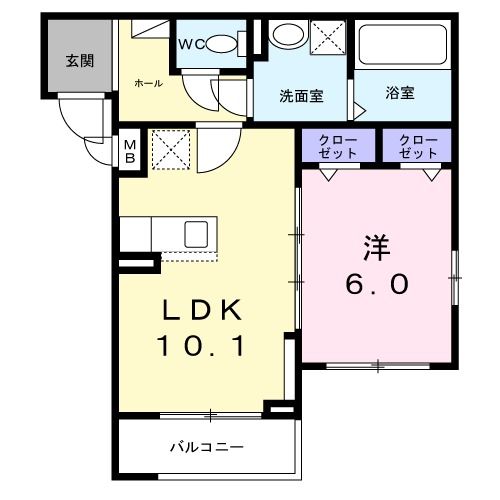 尼崎市今福のアパートの間取り