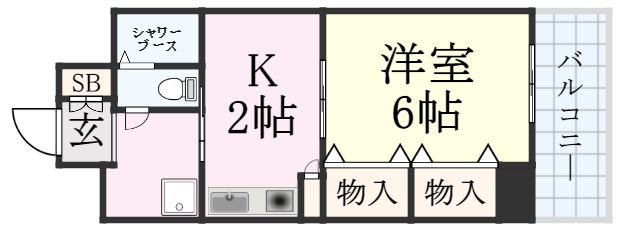 神戸市兵庫区入江通のマンションの間取り