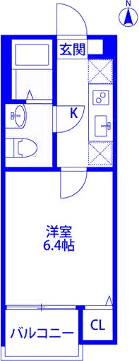 大和市中央のアパートの間取り