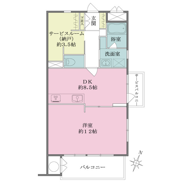 横浜市旭区柏町のマンションの間取り