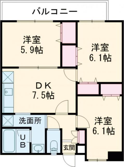 クレアージュ瀬戸越の間取り