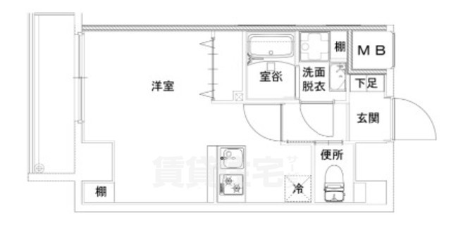 福岡市博多区住吉のマンションの間取り