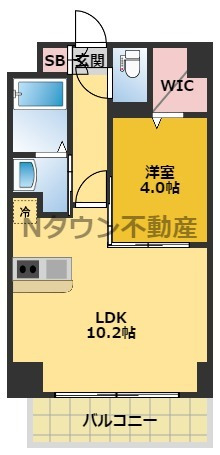 名古屋市中区新栄のマンションの間取り