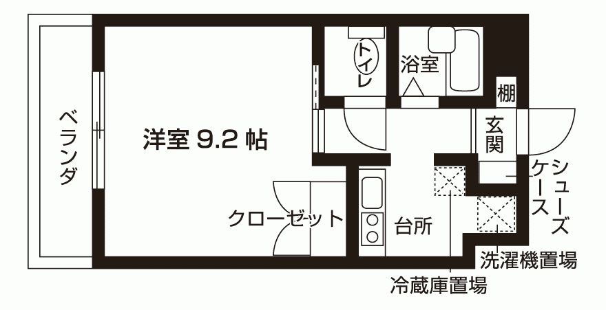 【Akitsu Student Flats 1の間取り】