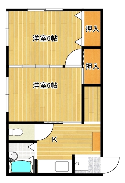 富岡マンションの間取り