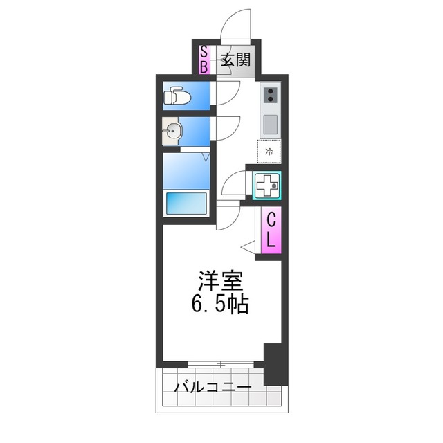 大阪市港区波除のマンションの間取り