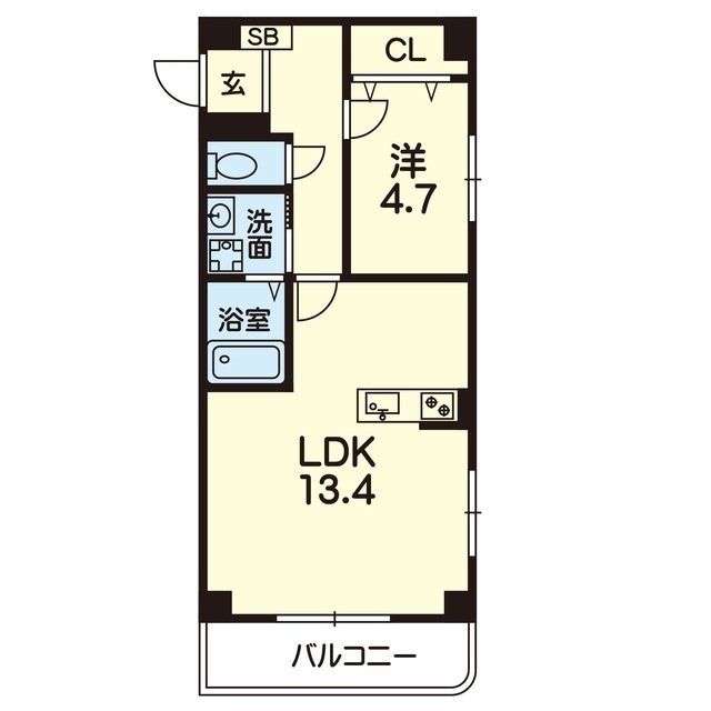 プリムローズ江越の間取り