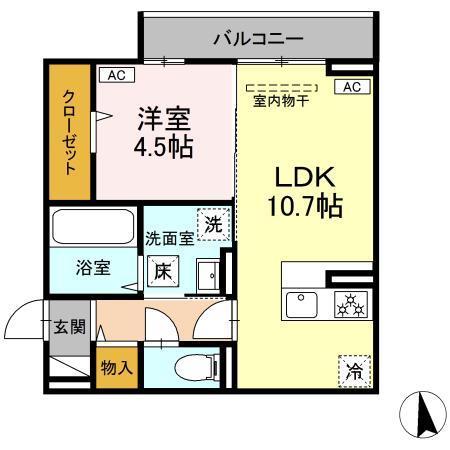 ディアライズ小郡船倉町　Ｃ棟の間取り