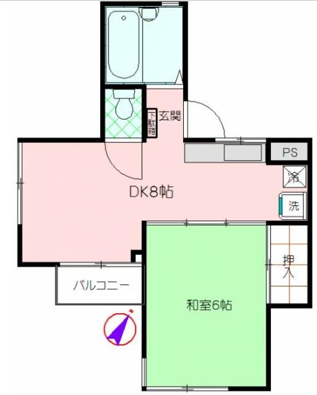 川崎市高津区下作延のマンションの間取り