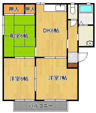 ドエル鴨生田Ｅ棟の間取り