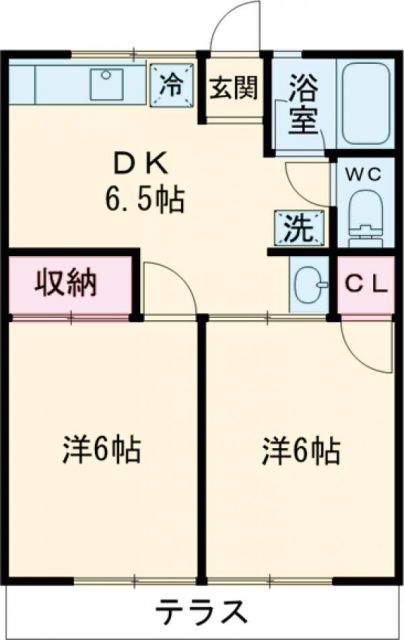 八王子市片倉町のアパートの間取り