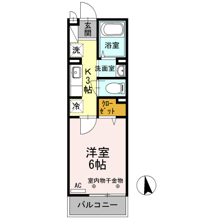 江戸川区中葛西のアパートの間取り