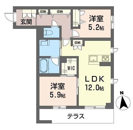 さいたま市緑区東浦和のマンションの間取り