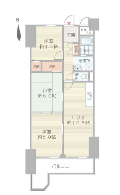 大阪市北区樋之口町のマンションの間取り