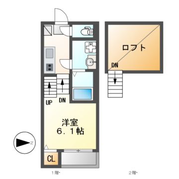 アジュール鶴舞の間取り