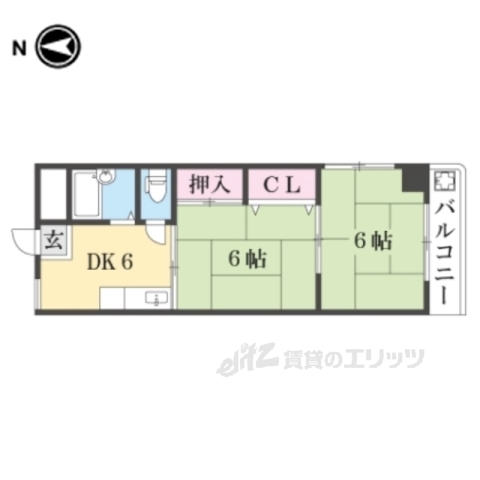 【長浜市神照町のマンションの間取り】