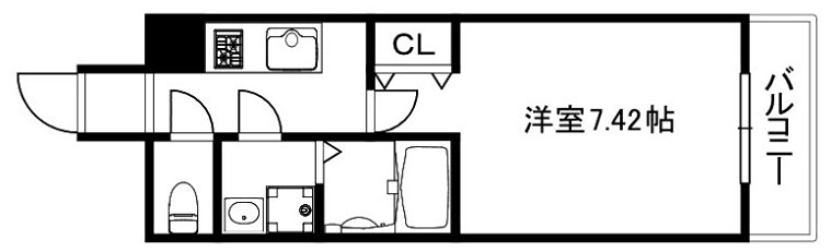 京都市下京区新日吉町のマンションの間取り