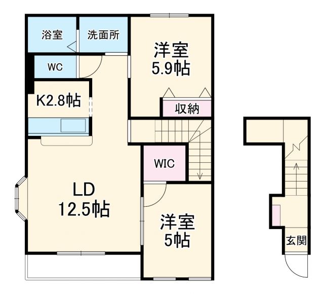 清須市西須ケ口のアパートの間取り