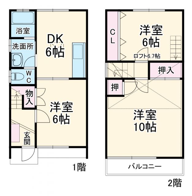 南沼上3丁目戸建の間取り