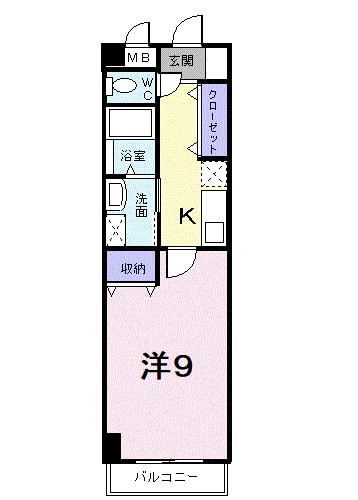 倉敷市新倉敷駅前のマンションの間取り