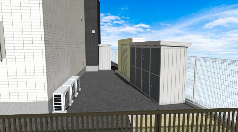 その他共有部分　建物西側に設置している物置付です。