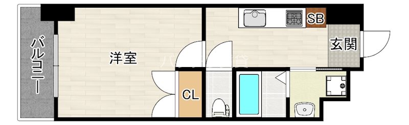 福岡市中央区清川のマンションの間取り