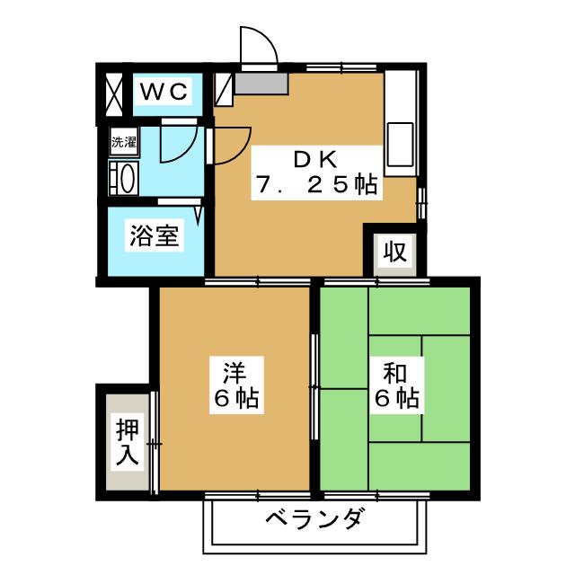 サニーハイツ稲田の間取り