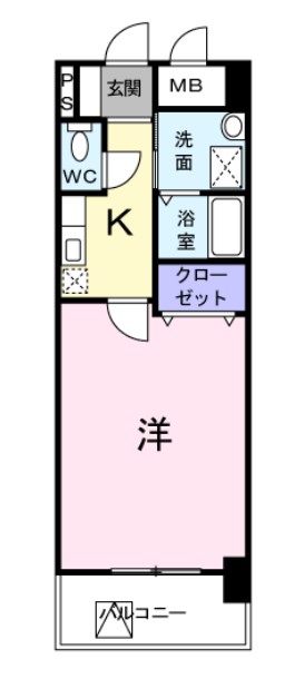 広島市東区上大須賀町のマンションの間取り