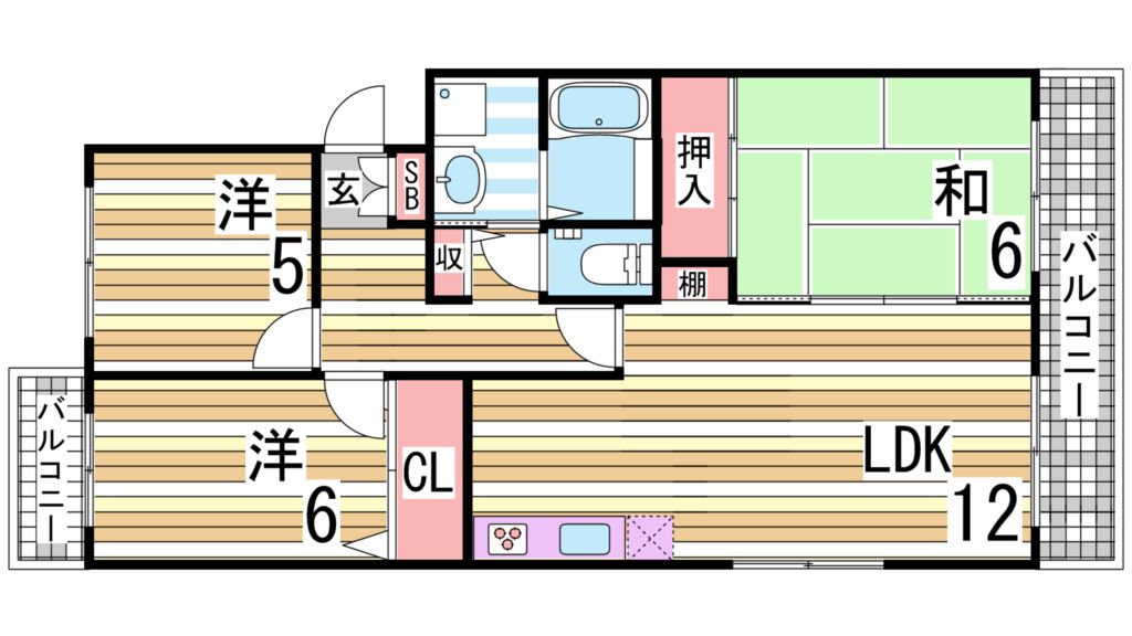 マッティーナ神戸弐番館の間取り