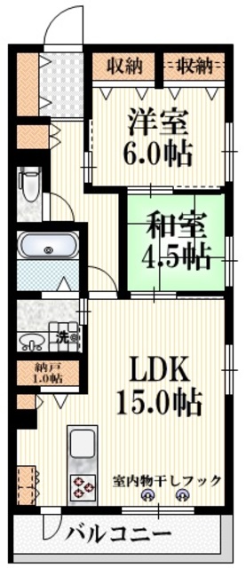 国分寺市戸倉のマンションの間取り