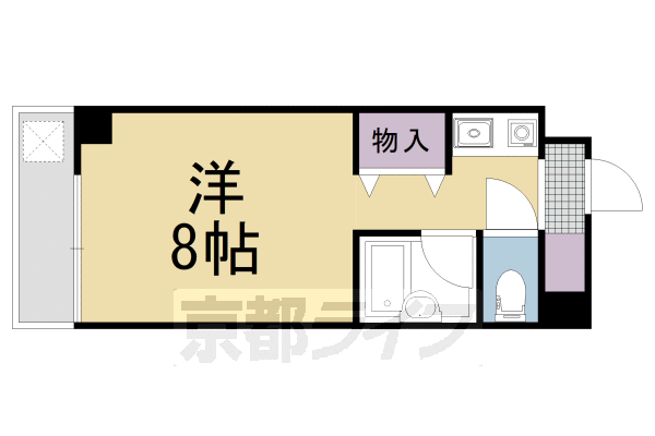 長岡京市開田のマンションの間取り