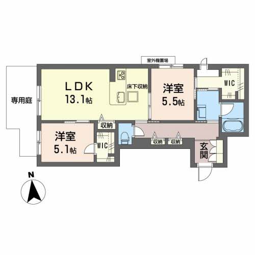 【堺市西区鳳北町のマンションの間取り】