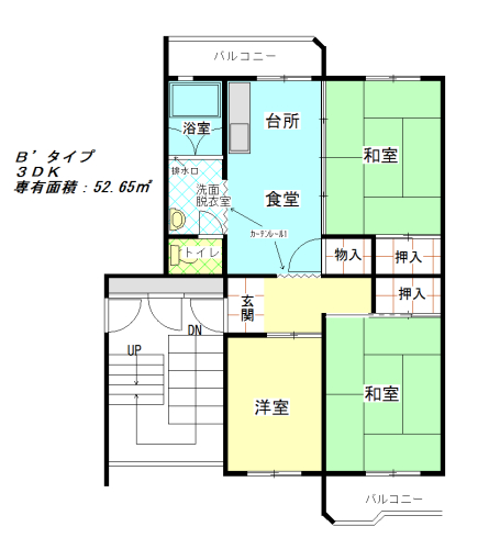 公社賃貸SMALIO 鴨谷台の間取り