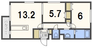 札幌市中央区北一条東のマンションの間取り