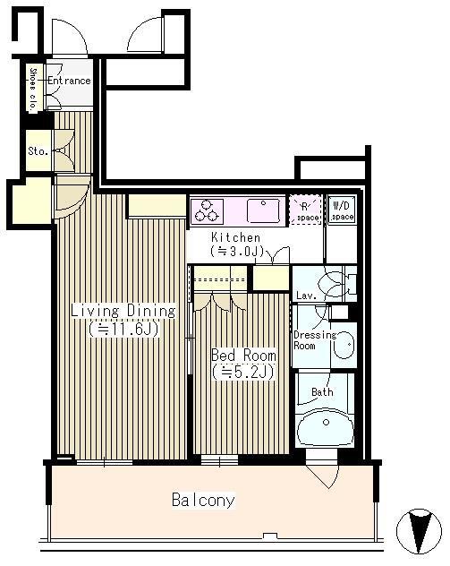 【江東区豊洲のマンションの間取り】