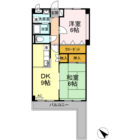 相模原市南区若松のマンションの間取り