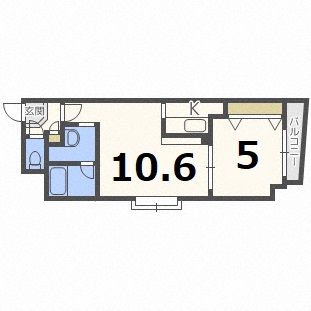 札幌市中央区南二条東のマンションの間取り