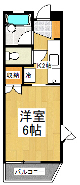 神奈川県川崎市多摩区菅城下（マンション）の賃貸物件の間取り