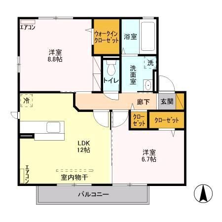 ベルグ II　Ｂの間取り