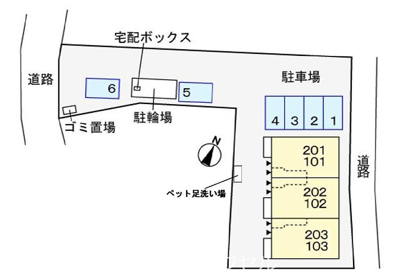 駐車場　配置図です
