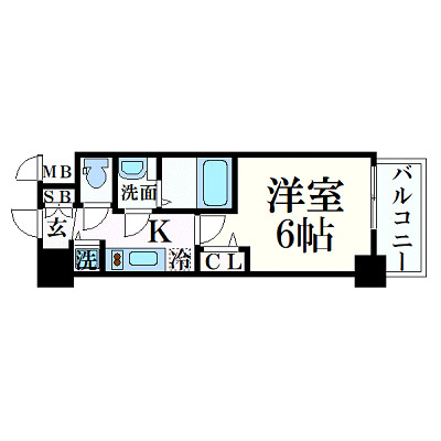 プレサンス心斎橋ブライトの間取り写真