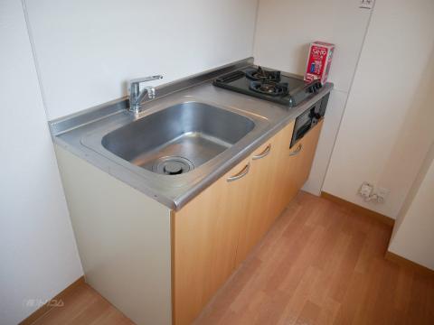 キッチン　システムキッチンガスコンロ２口