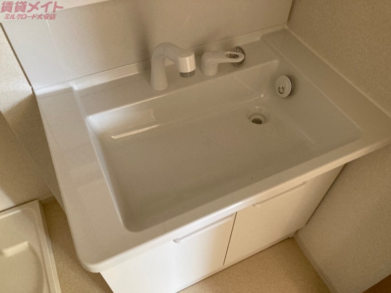 洗面設備　別部屋反転写真です