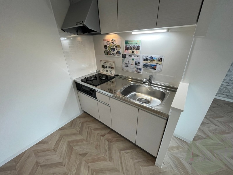 キッチン　２口システムキッチンなので、すぐお料理に使えます！