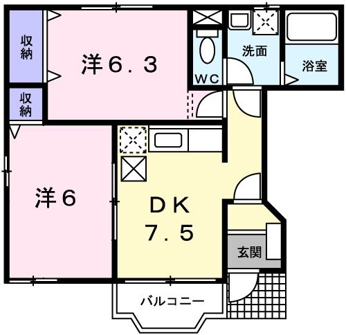メゾン余部の間取り写真