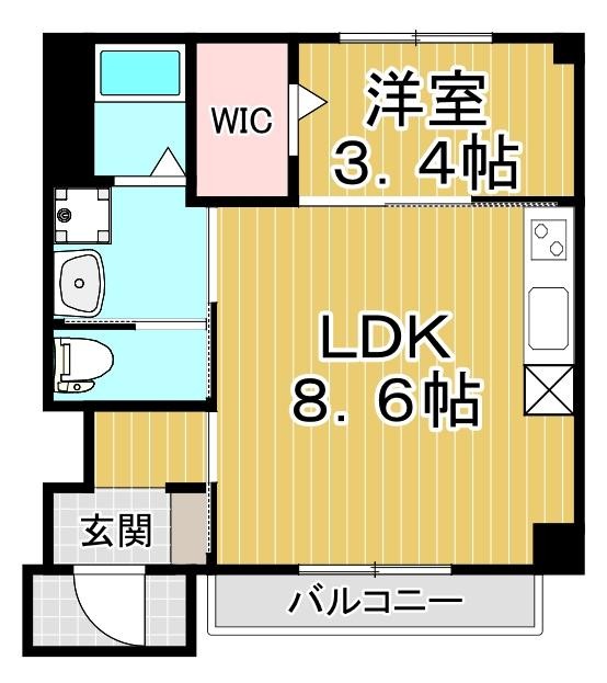 鹿児島市電唐湊線 神田駅 徒歩14分 2階建 築9年の間取り写真