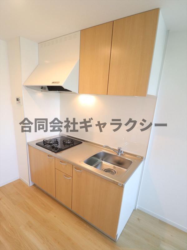 キッチン　2口コンロのシステムキッチン