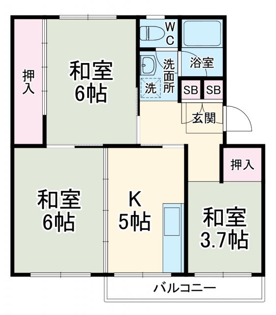 松戸タイムズ1号棟の間取り写真