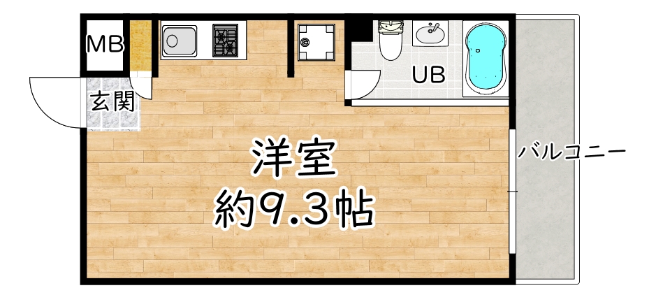 阪急神戸線 十三駅 徒歩3分 9階建 築20年の間取り写真