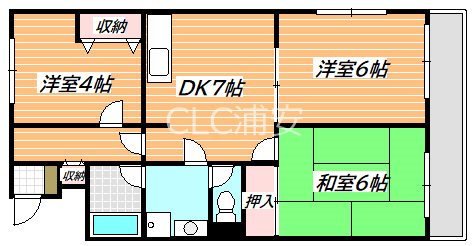 ＪＲ京葉線 舞浜駅 徒歩20分 4階建 築36年の間取り写真